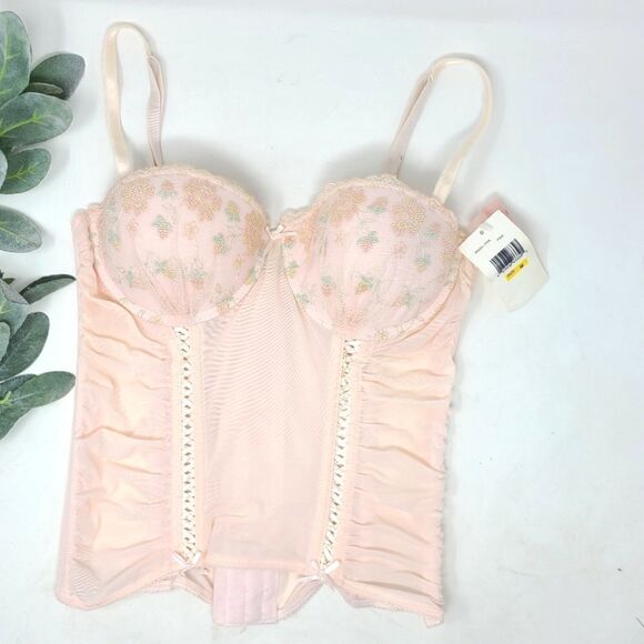 Y2K Corset SOPHIA B. Blush Pink Sz Medium - Picture 1 of 11